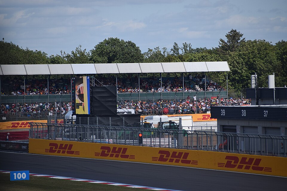 Copse Stand overlooking the track at Silverstone Circuit