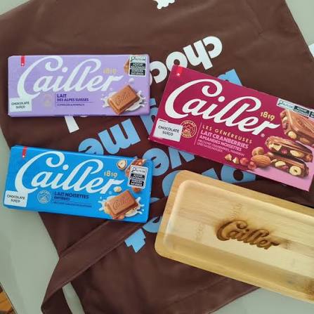Selection of Cailler chocolate bars