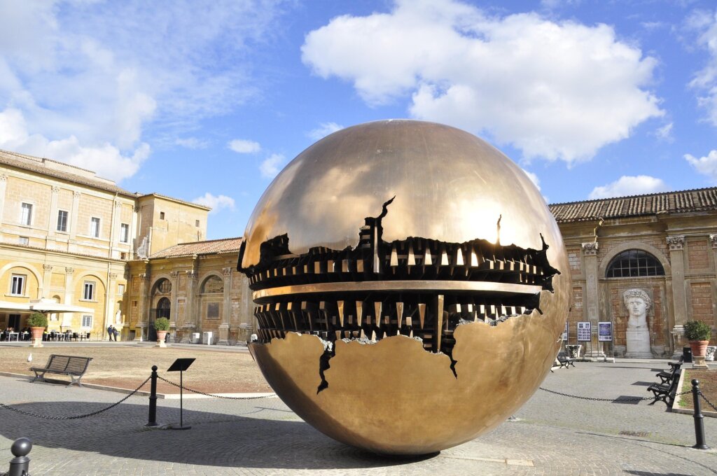 Sphere Within a Sphere sculpture at the Vatican Museums