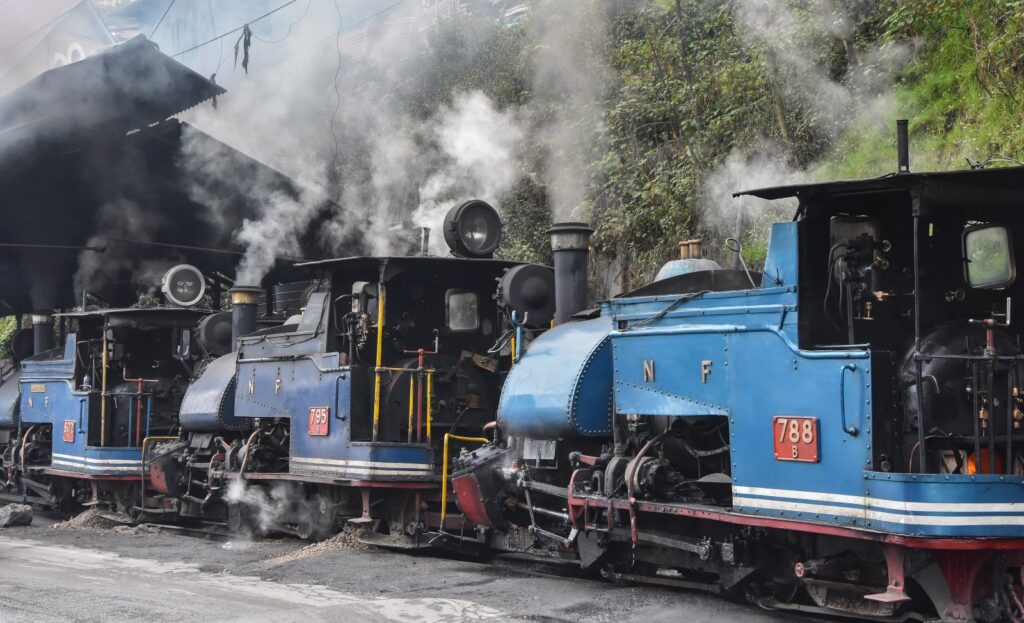 Darjeeling Himalayan Railway steam locomotives at Darjeeling