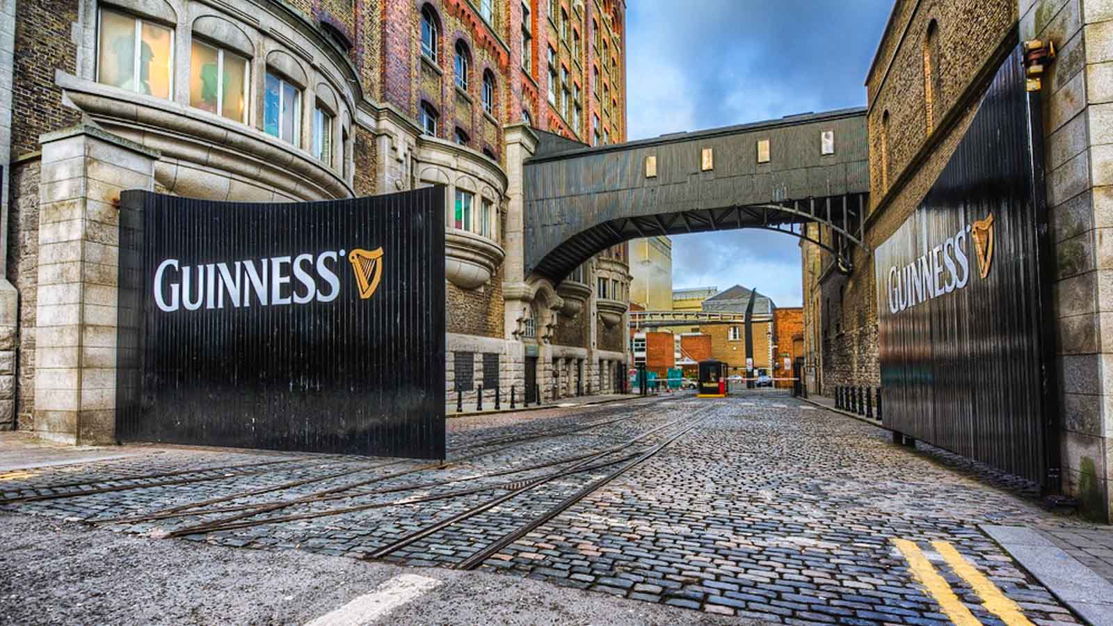 Entrance to the Guinness St. James’s Gate brewery complex in Dublin