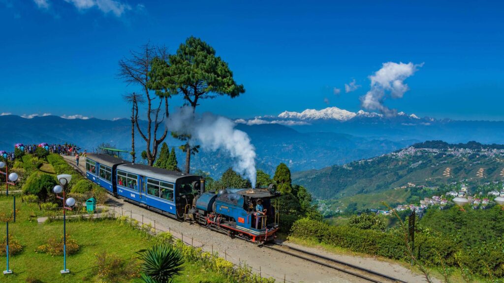 Darjeeling Himalayan Railway steam train at Batasia Loop