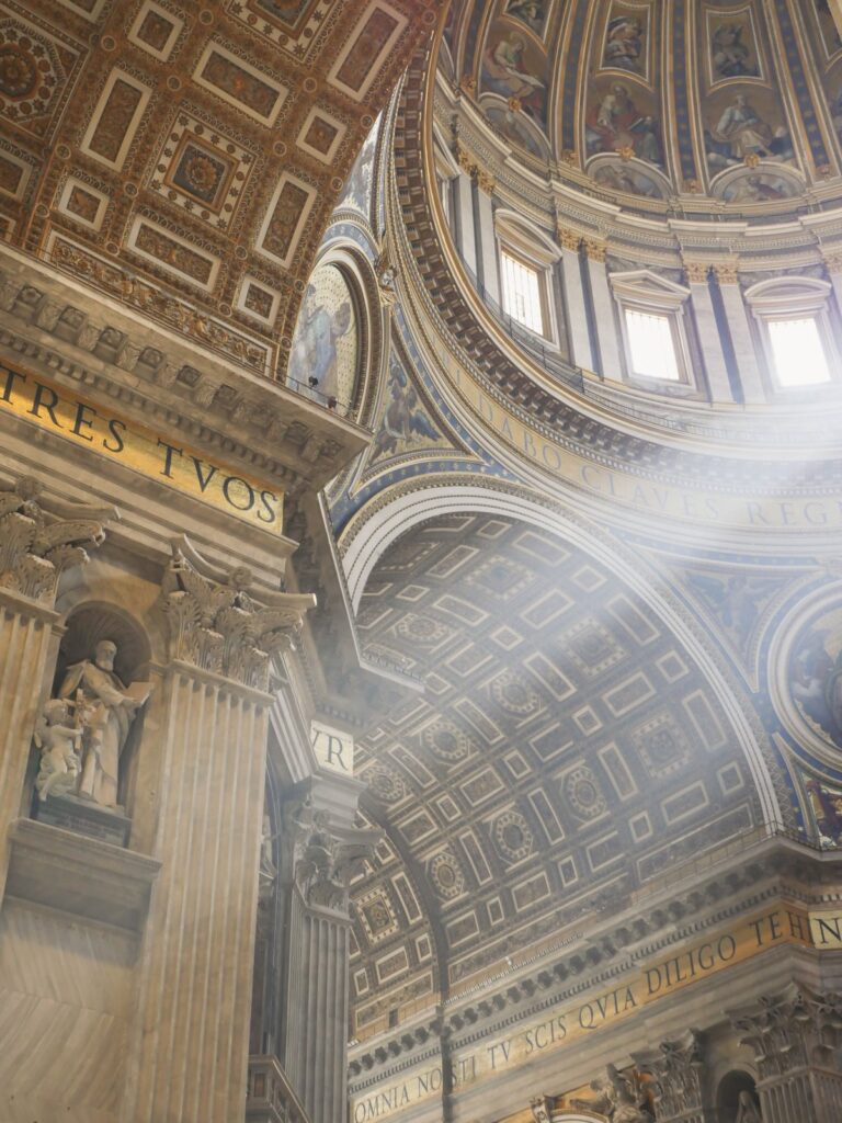 Interior of St Peter’s Basilica in Vatican City