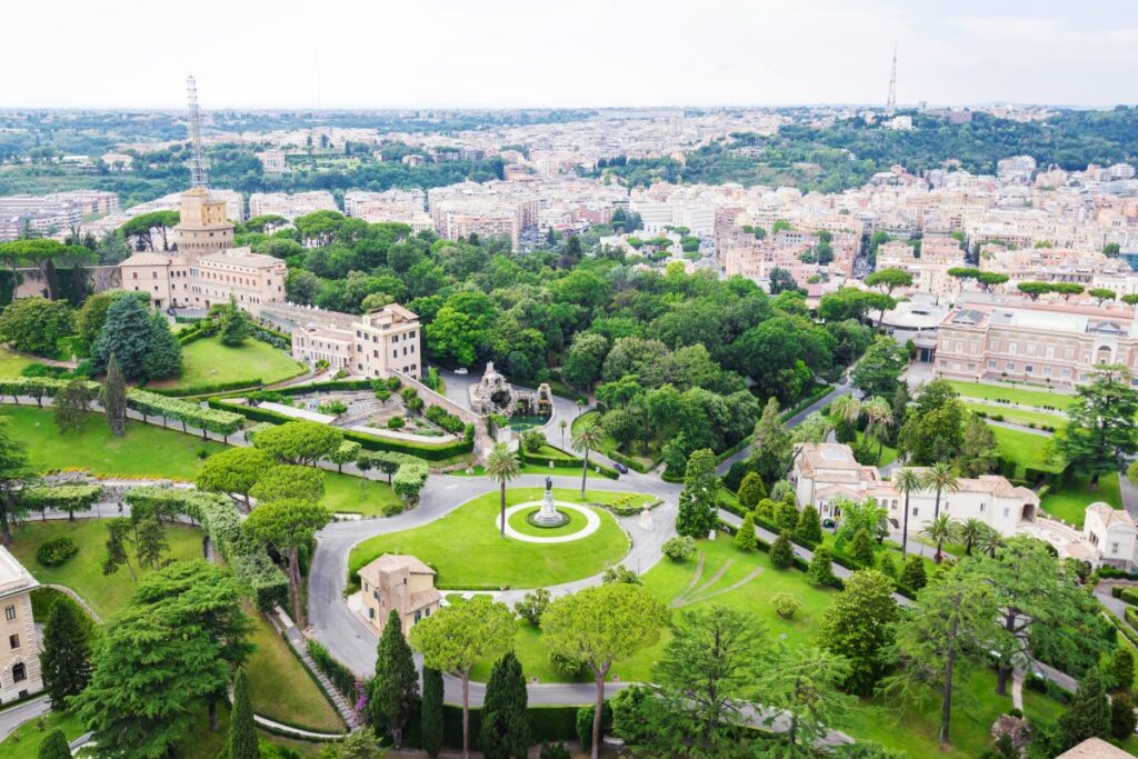 Vatican Gardens overlooking Rome
